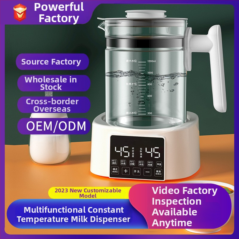 Piena regulators, inteliģents bērnu piens sildītājs ar temperatūras kontroli, modelis HJ-A06, stikla korpuss, 600W, Hangjia