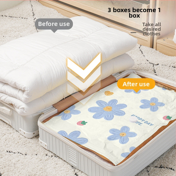 Vakuuma kompresijas soma drēbēm un plediem ar elektrisko sūknu, PA+PE materiāls, modelis: pakarinātais uzglabāšanas maisiņš, Shell Stone