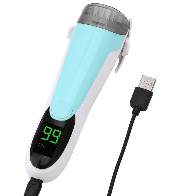Baba csendes hajvágó szívóval — USB töltés, brushless motor, kerámia rozsdamentes acél penge, zaj <36 dB, beépített 500–800 mAh, üzemidő 1–3 óra
