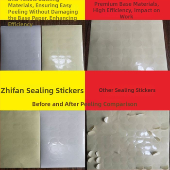 Apaļš uzlīme iepakojuma aizvēršanai no BOPP, eļļas bāzes līmējošais, izgriešana pēc formas, biezums 0.025/0.05 mm, logotipa druka, temperatūras diapazons 20-100°C