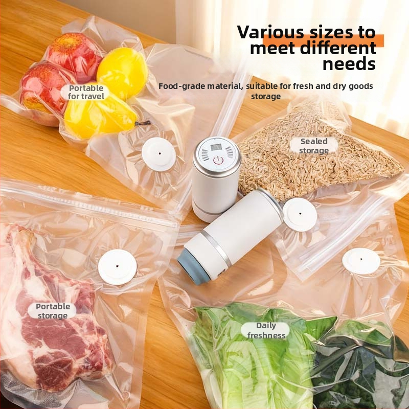 Vakuumikott toiduaineid säilitamiseks — PA+PE paksendatud materjal, imemise tüüp, ilma pump, kodune säilituskott (2025)