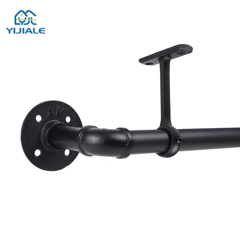 Šipka za zavjese – Proširiva, Industrijski/Nordijski stil, Ugljični čelik, Prilagodljiva, Licencirana privatna etiketa, Marka: Ijiale