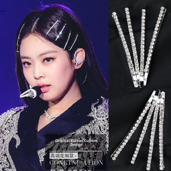 Metāla matu saspraude ar kristāliem no Yuyue – minimālistisks sievietes matu aksesuārs, elektroplatēts