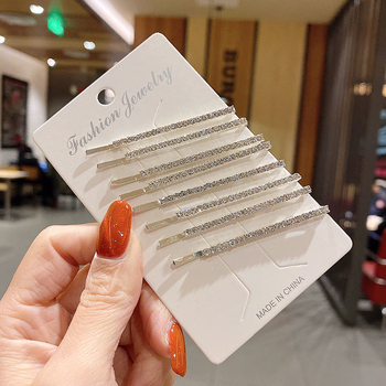 Μεταλλικός κλάμερ μαλλιών με στρας από τη Yuyue – μινιμαλιστικό γυναικείο αξεσουάρ μαλλιών, ηλεκτροπλατινωμένος κλάμερ