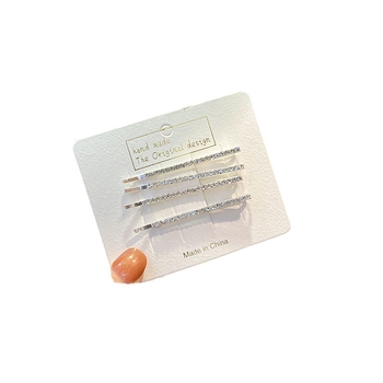 Μεταλλικός κλάμερ μαλλιών με στρας από τη Yuyue – μινιμαλιστικό γυναικείο αξεσουάρ μαλλιών, ηλεκτροπλατινωμένος κλάμερ