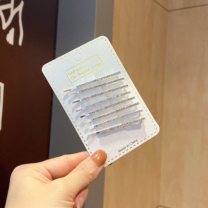 Μεταλλικός κλάμερ μαλλιών με στρας από τη Yuyue – μινιμαλιστικό γυναικείο αξεσουάρ μαλλιών, ηλεκτροπλατινωμένος κλάμερ