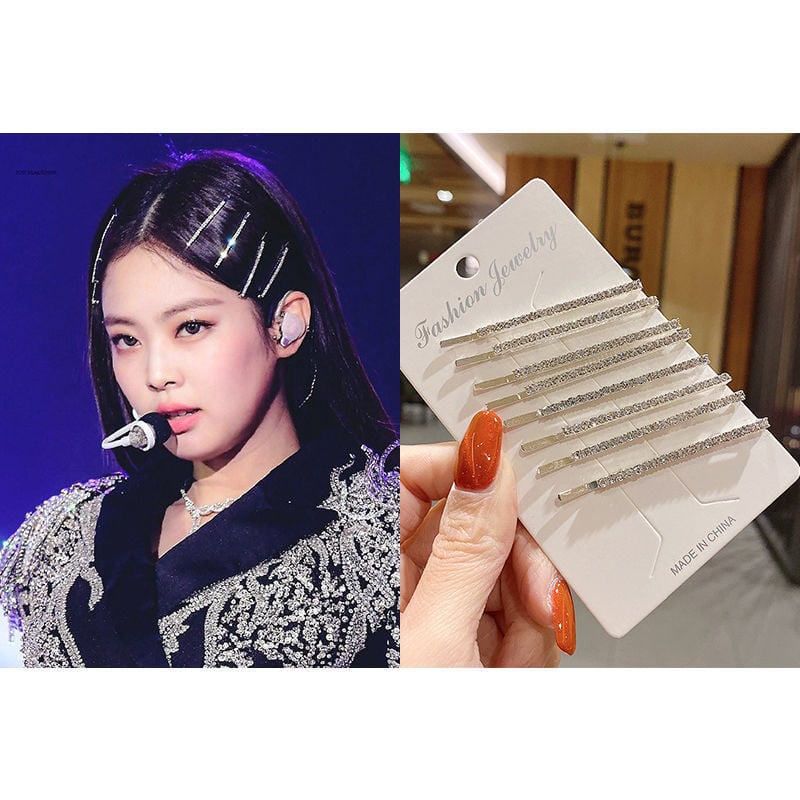 Μεταλλικός κλάμερ μαλλιών με στρας από τη Yuyue – μινιμαλιστικό γυναικείο αξεσουάρ μαλλιών, ηλεκτροπλατινωμένος κλάμερ