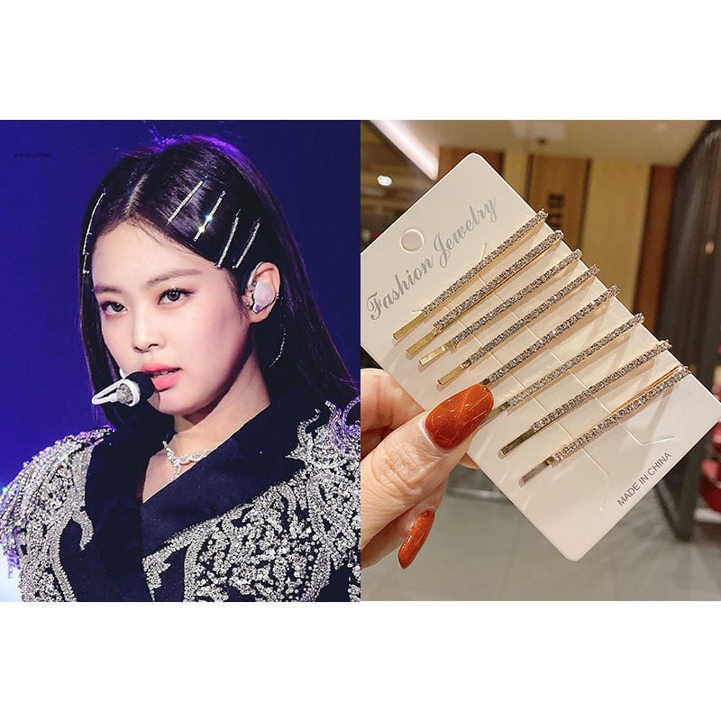 Μεταλλικός κλάμερ μαλλιών με στρας από τη Yuyue – μινιμαλιστικό γυναικείο αξεσουάρ μαλλιών, ηλεκτροπλατινωμένος κλάμερ