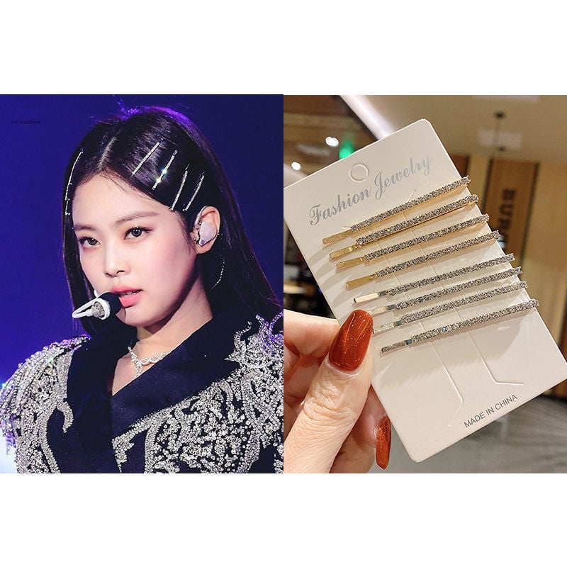 Μεταλλικός κλάμερ μαλλιών με στρας από τη Yuyue – μινιμαλιστικό γυναικείο αξεσουάρ μαλλιών, ηλεκτροπλατινωμένος κλάμερ