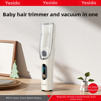 Yesido Vaikų plaukų kirpimo mašinėlė - Išimama, plaunama kirpimo galvutė, Įkraunama, Be šepetėlių variklis, Keraminiai peiliai, Atspari vandeniui, Žemas triukšmas