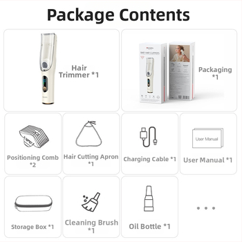 Yesido Vaikų plaukų kirpimo mašinėlė - Išimama, plaunama kirpimo galvutė, Įkraunama, Be šepetėlių variklis, Keraminiai peiliai, Atspari vandeniui, Žemas triukšmas