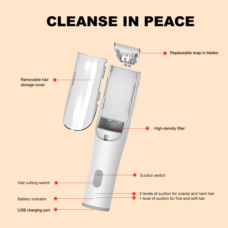 Clipclean babák és gyerekek hajvágója kerámiás penge, vízálló, újratölthető, ABS ház, mosható (kerámiás penge; vízálló; újratölthető; ABS ház)