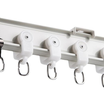 Aluminijski sustav tračnica za zavjese — zakrivljena i ravna tračnica, za kutni prozor, montaža gornja ili bočna, jednoslojna ili dvostruka tračnica, tiho klizanje