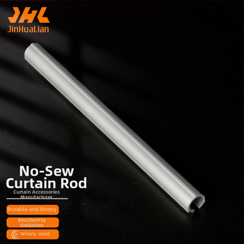 Be siūlų papildai romėniškoms užuolaidoms iš aliuminio lydinio, vertikalus strypas keel, modelis H10-007, prekės ženklas Jinhua Lian, šiuolaikinis minimalistinis stilius, tinkami visų tipų romėniškoms užuolaidoms