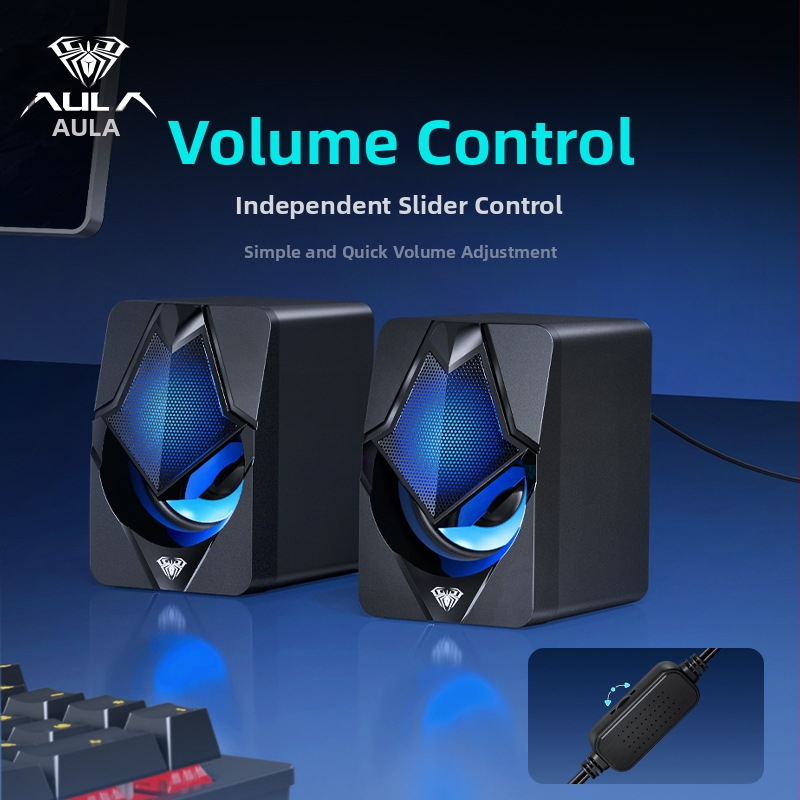 Wolf Spider N-525 kompiuterio garsiakalbis su USB maitinimu, 2 kanalų, 3,5 mm įvestis, 5W, 200Hz-16kHz