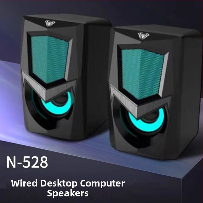 Wolf Spider N-525 kompiuterio garsiakalbis su USB maitinimu, 2 kanalų, 3,5 mm įvestis, 5W, 200Hz-16kHz