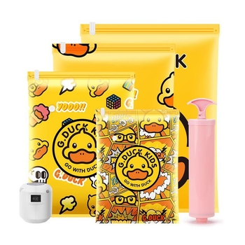 Vakuuma kompresijas soma segām un drēbēm ar pumpu — Modelis 1313, PA+PE materiāls