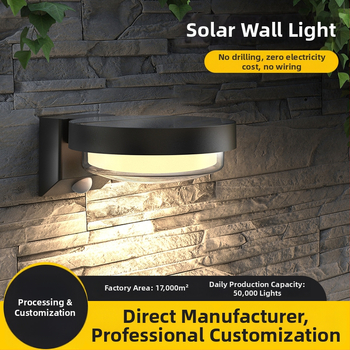 Solárna vonkajšia LED nástenná lampa s diaľkovým ovládaním, tvar planéty — 0,86 W LED, 3,7 V, výdrž 6–12 hodín, Model XLTD-6106