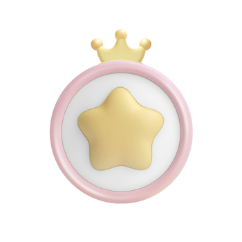 Csillagkoronás LED éjszakai lámpa, konnektoros tápellátás, induktív kapcsoló, ABS búra, modern stílus