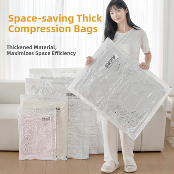Mājās lietojama vakuuma kompresijas soma drēbēm ar sūknīti, PET+PE materiāls, kompresijas soma modelis