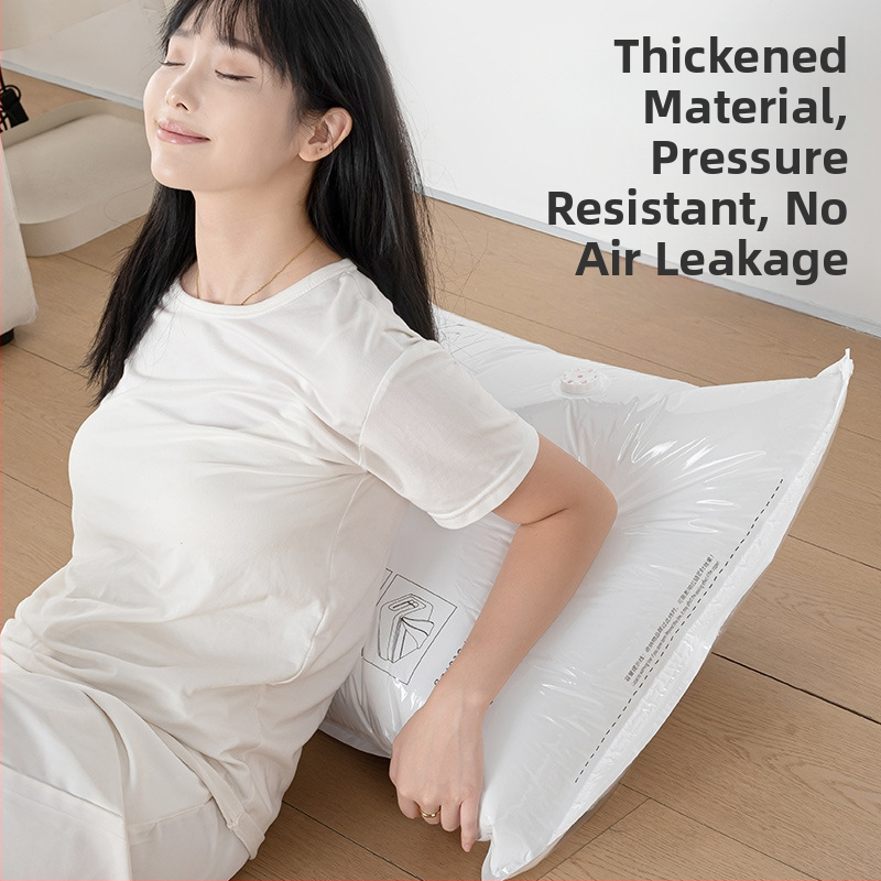 Kodu kasutamiseks mõeldud riiete vaakumkompressioonikott, millega on pump kaasas, PET+PE materjal, kompressioonikoti mudel