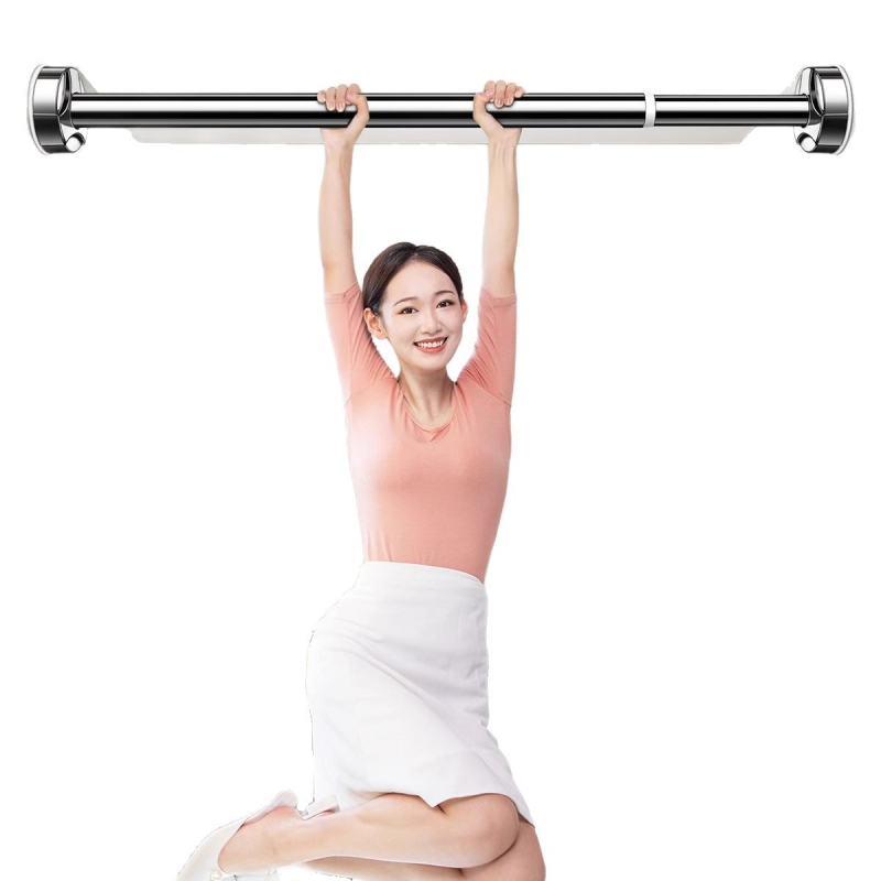 Teleskopinė sieninė drabužių džiovyklė lazdelė — nerūdijančio plieno, vonios kambarys, šiuolaikiškas minimalistinis stilius, išleista 2024 m.