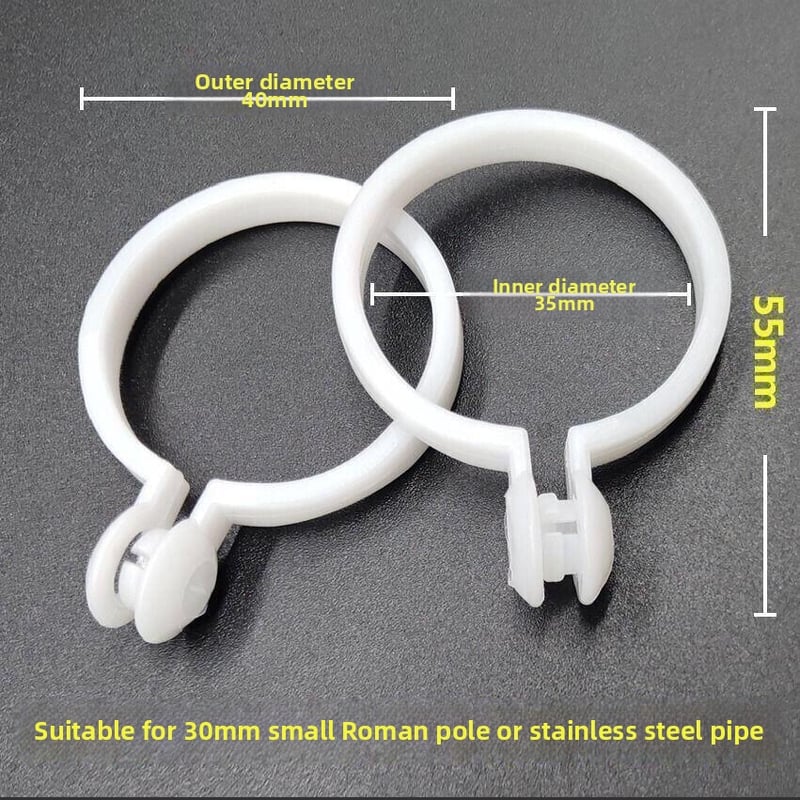 Užuolaidų strypo aksesuaras su atviru žiedu ir magnetine sagtimi — Nano medžiaga, modernus paprastas stilius