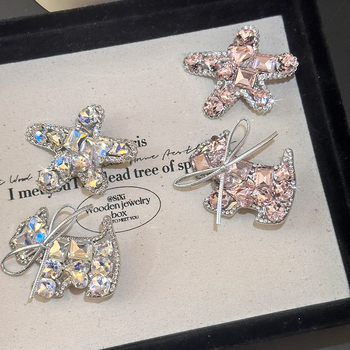 Juukseklips – käsitöö, rhinestones, bangs jaoks, feeriline stiil, Maca Baka