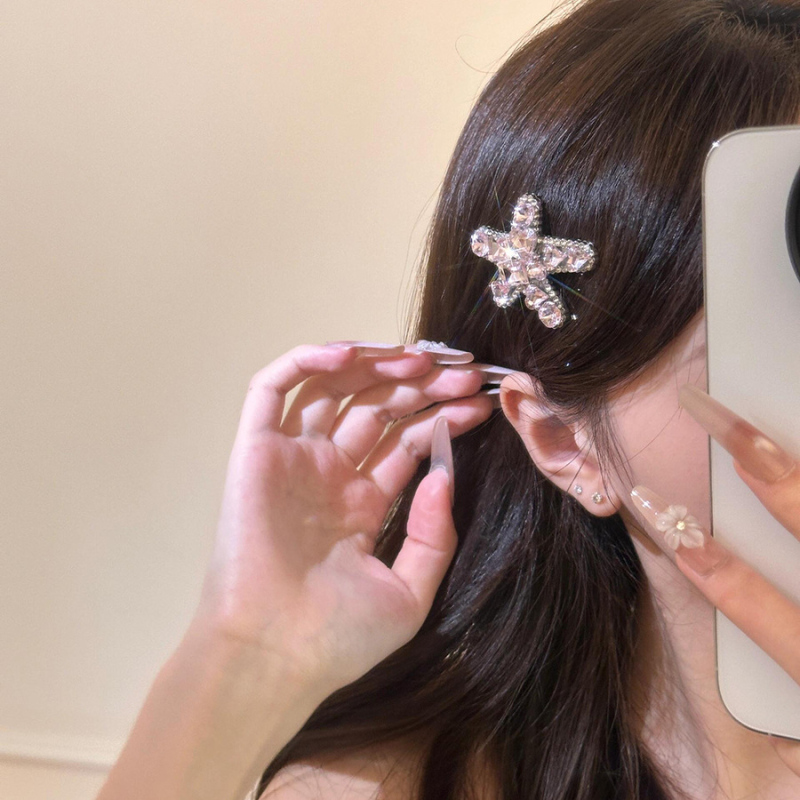 Juukseklips – käsitöö, rhinestones, bangs jaoks, feeriline stiil, Maca Baka