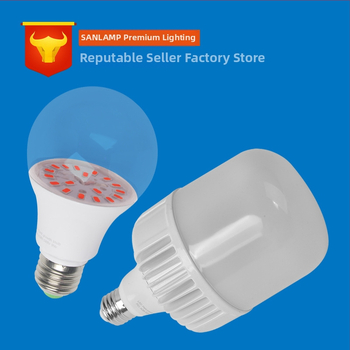 LED augimo lemputė augalams šiltnamiui, E27 lizdas, IP65 atsparus vandeniui, 18 LED, 220V, 30 000 valandų tarnavimo laikas