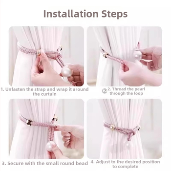 Kuyi pärlidega kardinapaelad, kangas, kaasaegne minimalistlik stiil, paar