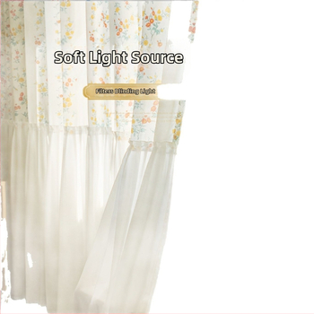 Dengtuo poliestera caurspīdīga aizkara — caurspīdīga, gaišs luksusa stils, piemērota viesistabai, guļamistabai un balkonam