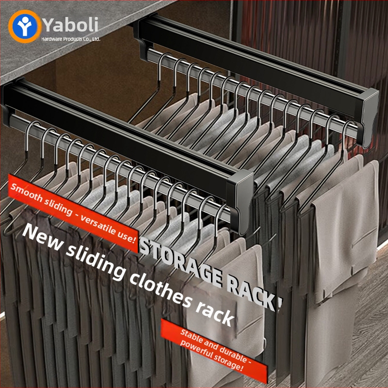 Ormar za hlače s ugrađenom teleskopskom kliznom tračnicom, gornja montaža, moderan stil, model CLKJXK, branda yabaoli/Abel, materijali: plast, aluminijska legura, hladno valjani čelik
