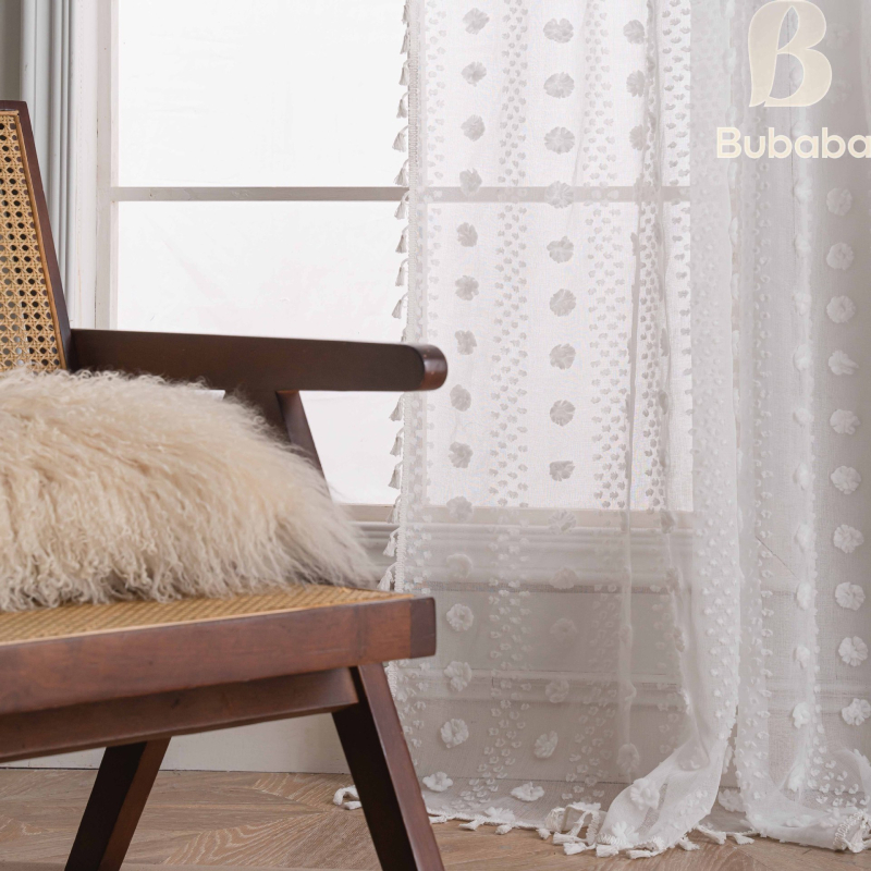 Poliestera aizkari ar augu rakstu balkonam un grīdas līdz griestiem logiem, pilnīga aizklāšana 90–100%, Cloth daddy