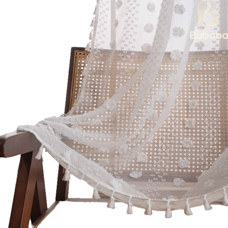 Poliestera aizkari ar augu rakstu balkonam un grīdas līdz griestiem logiem, pilnīga aizklāšana 90–100%, Cloth daddy