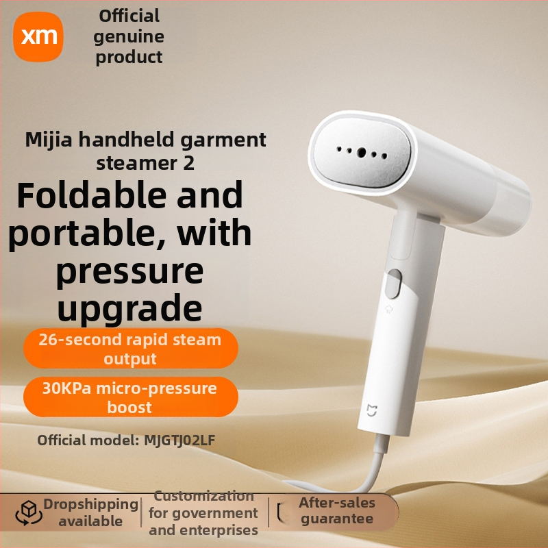 Rokas drēbju tvaika gludināšanas ierīce, saliekama, 1300 W, 110–240 V, tvertnes tilpums līdz 0,8 l, 2 tvaika režīmi