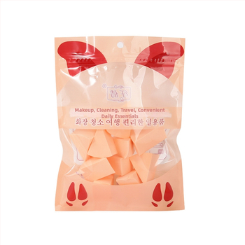 Vienreizējās lietošanas trīsstūra pūdera sūklis grims, sausai un mitrai lietošanai, materiāls: sūklis, 15 gab. iepakojumā