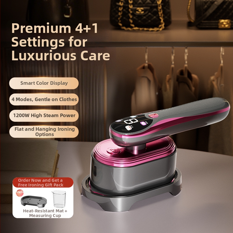 Rokas drēbju tvaika gludināšanas iekārta, portatīva ar 3 temperatūras iestatījumiem, alumīnija liešanas tvertne, 110/220V AC barošana, tilpums zem 0,8 L