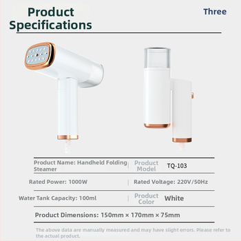 Amoi rokas gludināšanas iekārta drēbēm ar tvaiku – 1000W, 111–240V, nerūsējošā tērauda iekšējais, tilpums <0,8L