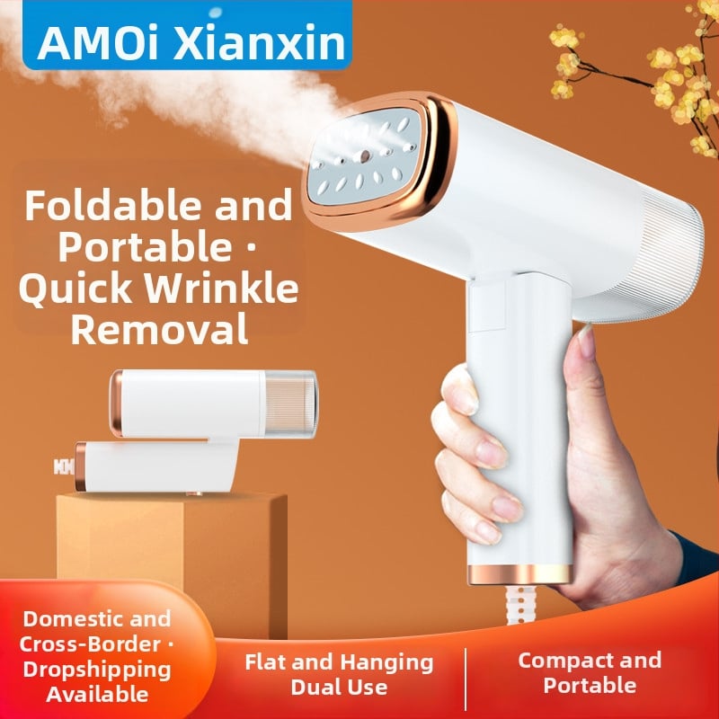 Amoi rokas gludināšanas iekārta drēbēm ar tvaiku – 1000W, 111–240V, nerūsējošā tērauda iekšējais, tilpums <0,8L