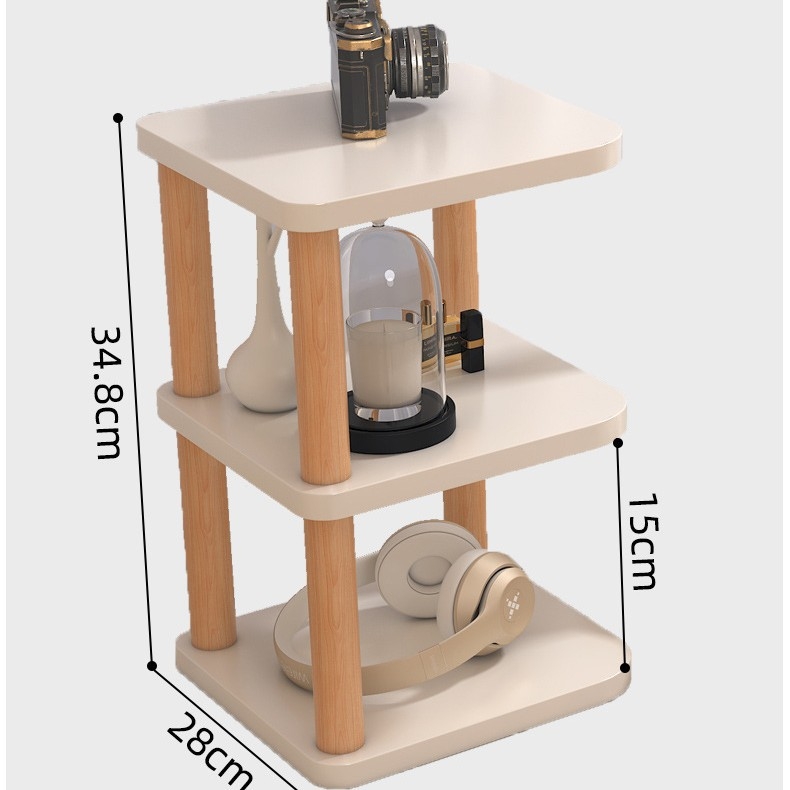 Podizni nosač monitora s deskom za pohranu, drvo/bambus, višestruka namjena, montaža na stol, 1 sloj