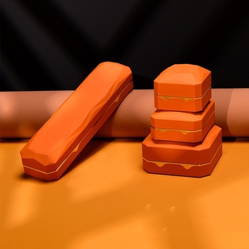 LED astoņstūra rotaslietu kastīte ar gaismu – plastmasas iepakojuma kārbiņa rotaslietām, piemērota gredzeni, pendanti, rokassprādzes un kaklarotas