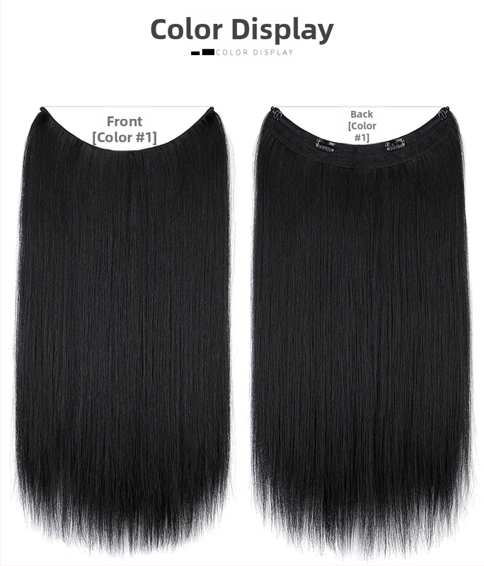 Moteriška plaukų peruka su tiesiais plaukais, aukštos temperatūros pluoštas, modelis su tinkline juosta, galima dažyti