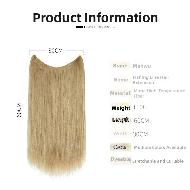 Dámska parochňa s rovnými vlasmi, vlákno odolné voči teplu, model s sieťovanou páskou, dá sa farbiť