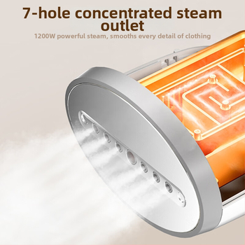 Drēbju tvaika gludināšanas ierīce ar dubultu mehānisku attālināto vadību; automašīnas barošana; 1200W; tilpums 1,9–2,2 l; otra temperatūras iestatījuma pakāpe