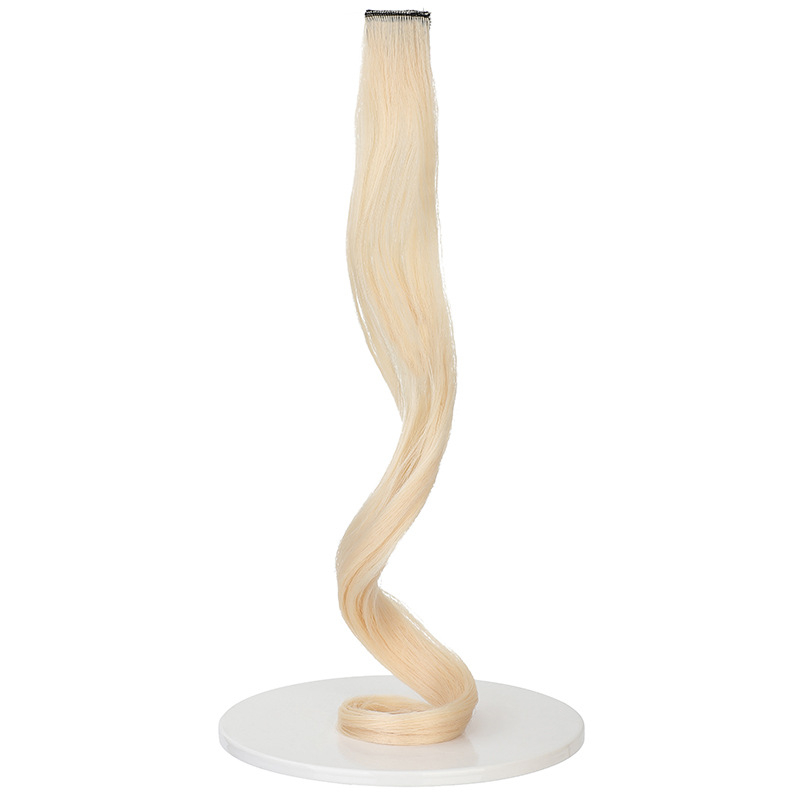 Перука за жени с дълги къдрави кичури, клип-ин, обемна, може да се боядиса, термоустойчива синтетика