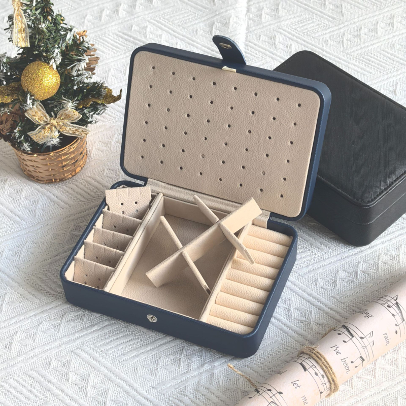 Portatīvā divlīmeņu PU ādas juvelierizstrādājumu kastīte, ūdensizturīga, juvelierizstrādājumu uzglabāšanai