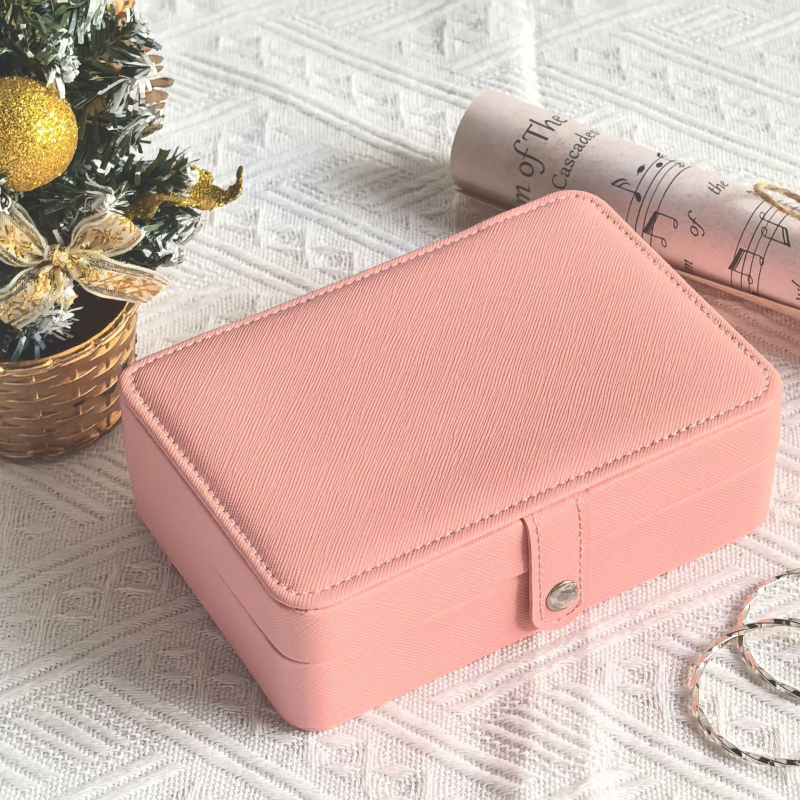 Portatīvā divlīmeņu PU ādas juvelierizstrādājumu kastīte, ūdensizturīga, juvelierizstrādājumu uzglabāšanai