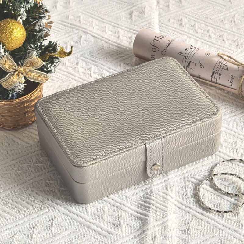 Portatīvā divlīmeņu PU ādas juvelierizstrādājumu kastīte, ūdensizturīga, juvelierizstrādājumu uzglabāšanai