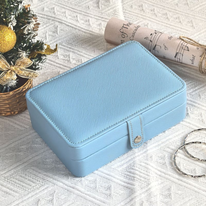 Portatīvā divlīmeņu PU ādas juvelierizstrādājumu kastīte, ūdensizturīga, juvelierizstrādājumu uzglabāšanai